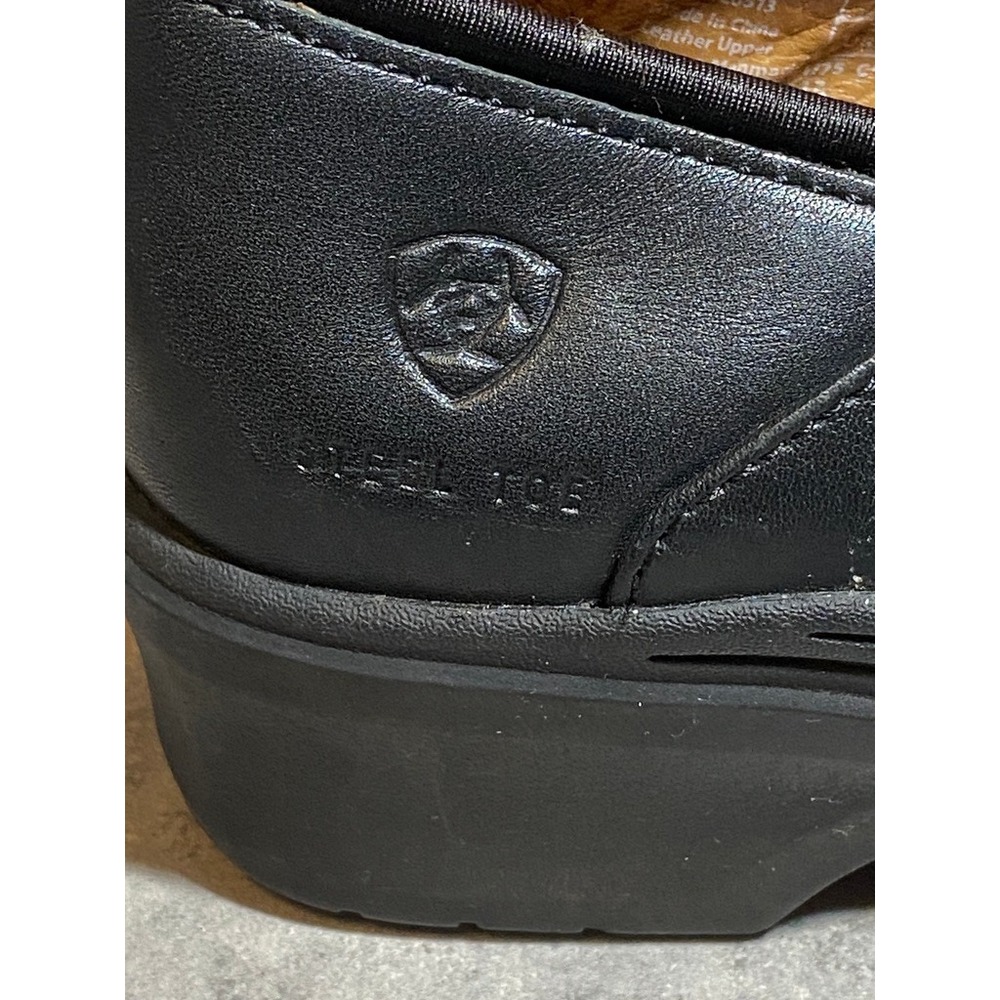Ariat Women's Black Leather Steel Toe Safety Clogs Work Shoes Size 8B Non Slip - Picture 11 of 13